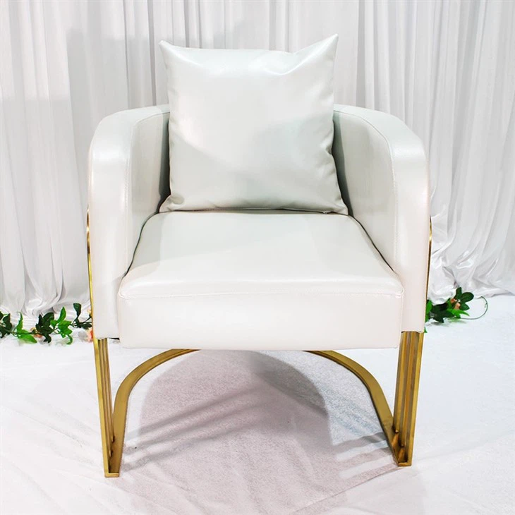 gold and white sofa