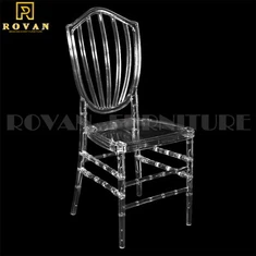 Прозирна кристална прозирна акрилна столица са вентилатором