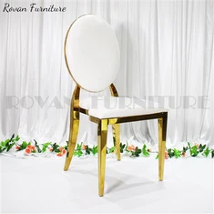 Златне венчане столице са округлим леђима од нерђајућег челика