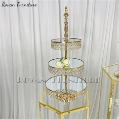 Златни штанд за свадбене торте