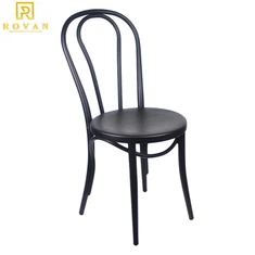 Венчање Винтаге Блацк Метал Виенна трпезаријска столица